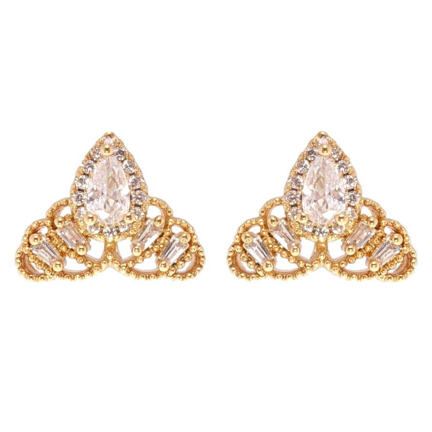 Сережки Xuping Позолота 18K пусети Інкрустація цирконієм фото №1