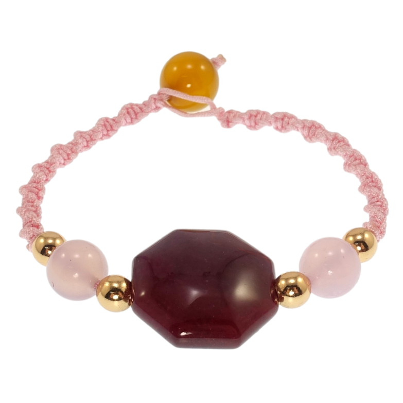 Браслет Xuping Позолота 18K Розовый шнур с бусинами и вставкой (цвет вставки в ассортименте) размер 14см х фото №2 Браслет Xuping Позолота 18K Розовый шнур с бусинами и вставкой (цвет вставки в ассортименте) размер 14см х фото №2
