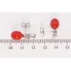 Серьги Xuping Родий пусеты Человечки с красными бусинами фото №2