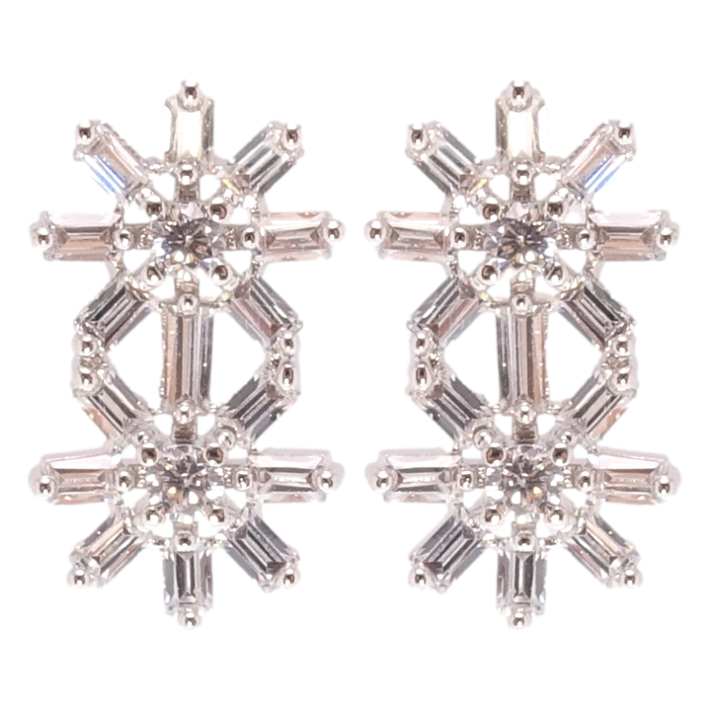 Сережки Xuping Родій пусети Інкрустація цирконієм фото №1