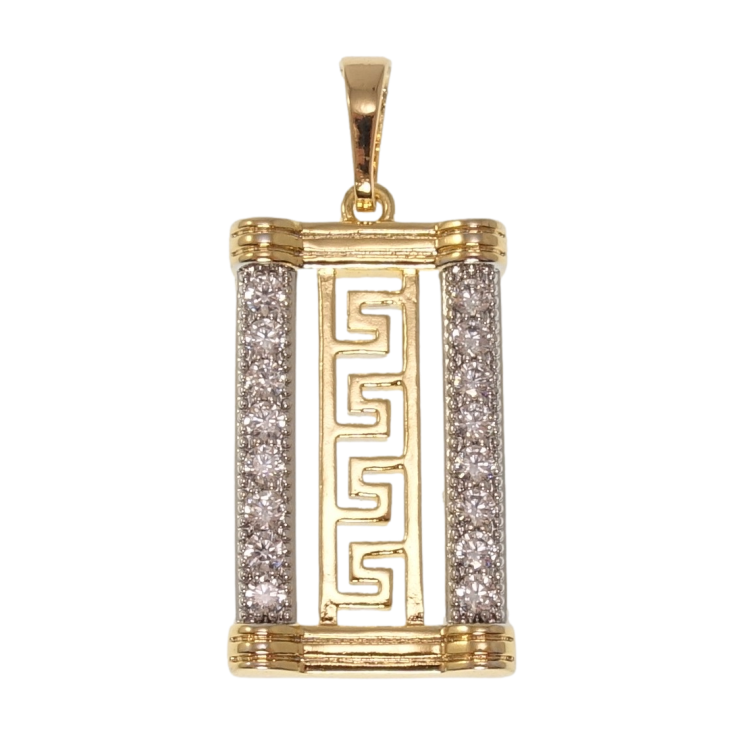 Кулон Xuping Позолота 18K + Родий Инкрустация цирконием с резным узором для цепочки до 6мм фото №18