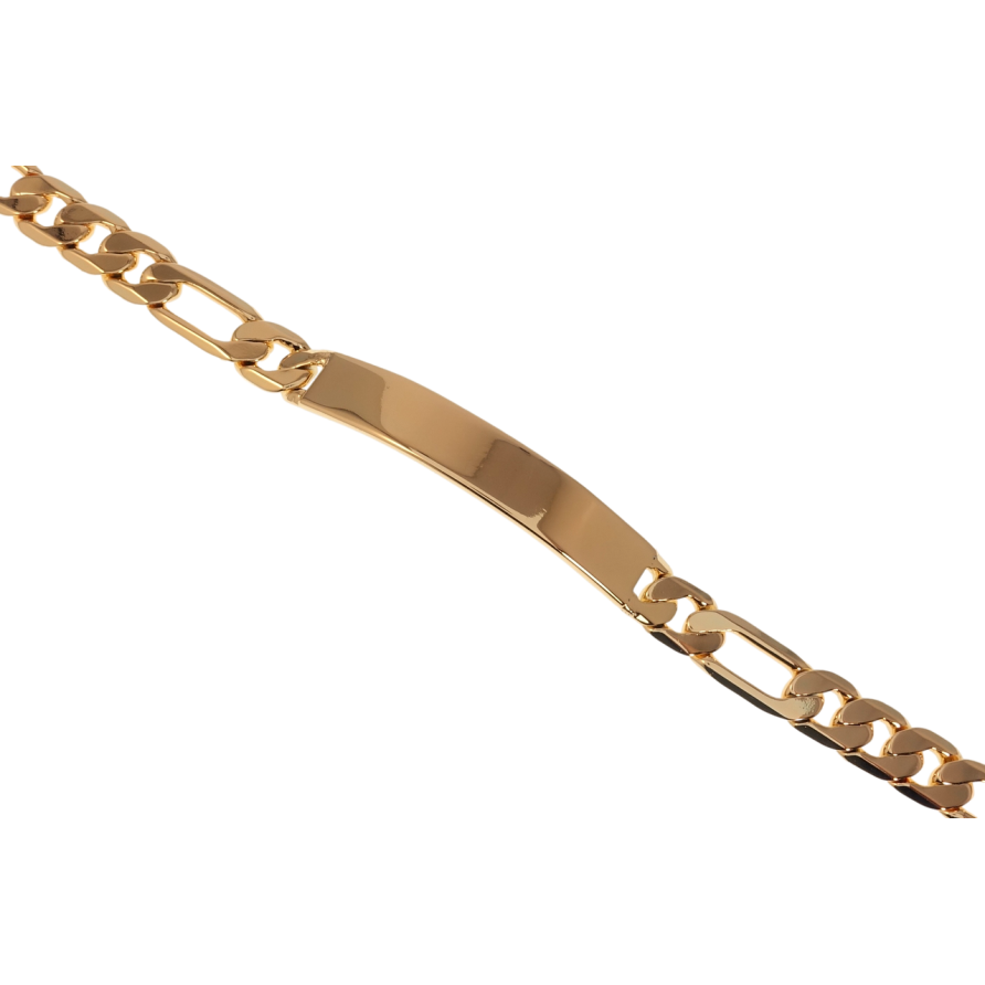 Браслет Xuping Позолота 18K Плетіння Фігаро зі вставкою довжина 19см х 8мм фото №1