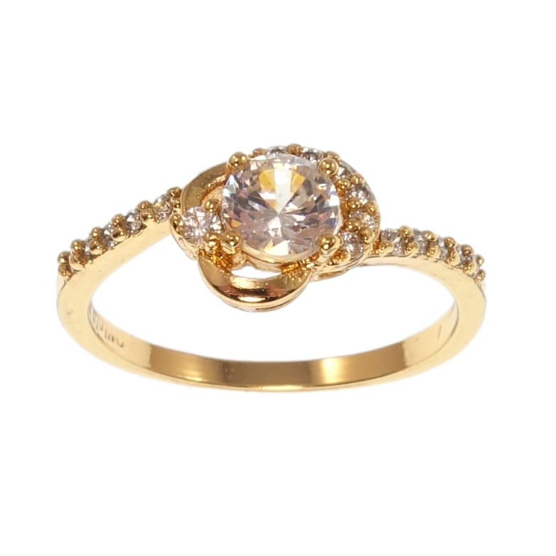 Кольцо Xuping Позолота 18K Инкрустация цирконий фото №1