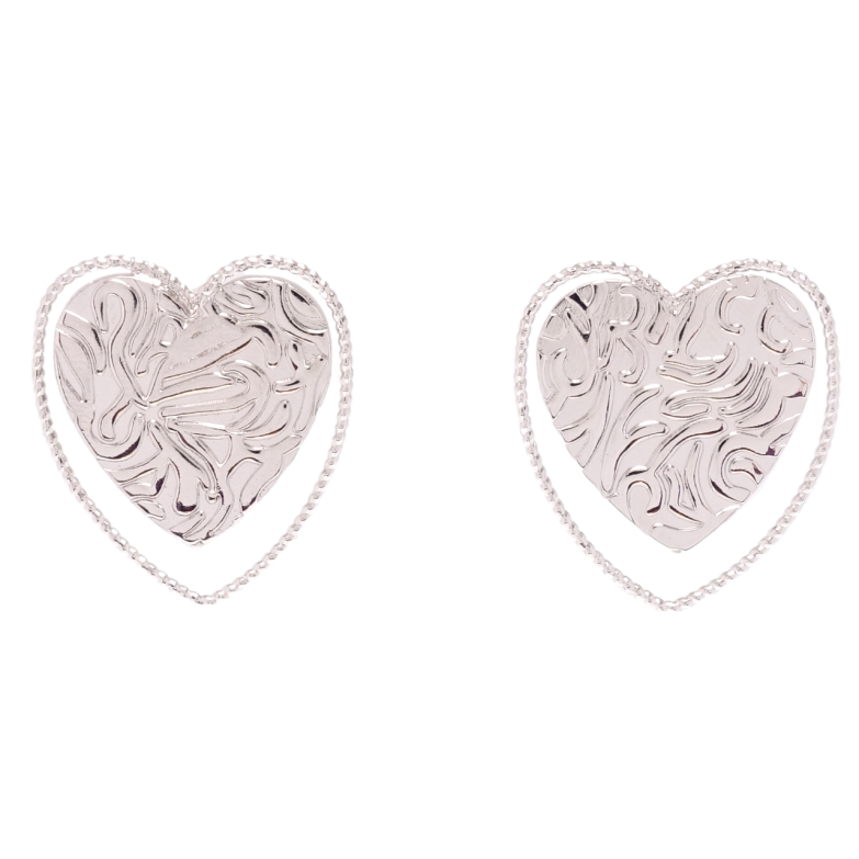 Сережки Xuping Родій пусети Сердечки фото №1