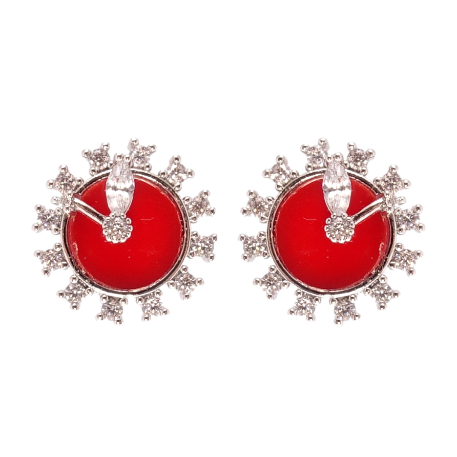 Серьги Xuping Родий пусеты Часики фото №1