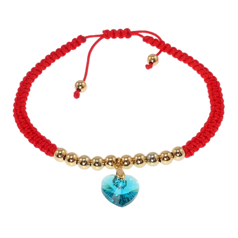 Браслет Xuping QQMM колір 18K з кр-ми Swarovski Червоний шнур із серцем Turquoise на затяжці д.16-22см х фото №1 Браслет Xuping QQMM колір 18K з кр-ми Swarovski Червоний шнур із серцем Turquoise на затяжці д.16-22см х фото №1