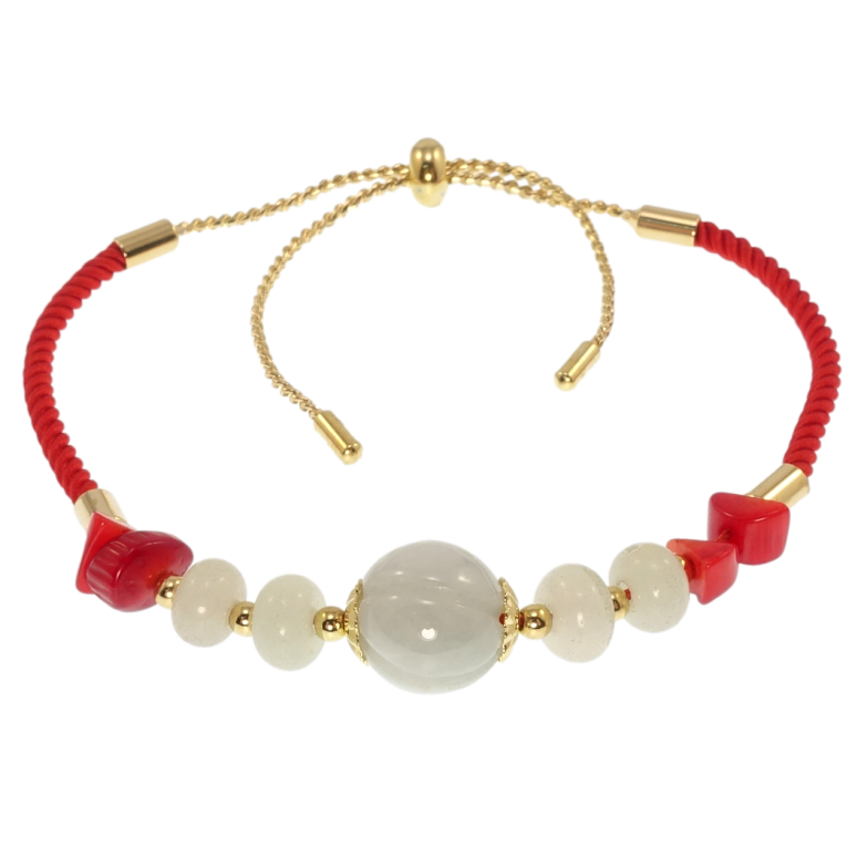 Браслет Xuping Позолота 14K Червоний шнур з намистинами розмір на затяжці 14-25см х 2мм фото №1 Браслет Xuping Позолота 14K Червоний шнур з намистинами розмір на затяжці 14-25см х 2мм фото №1