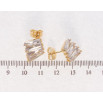 Серьги Xuping Позолота 18K пусеты Фианиты фото №2