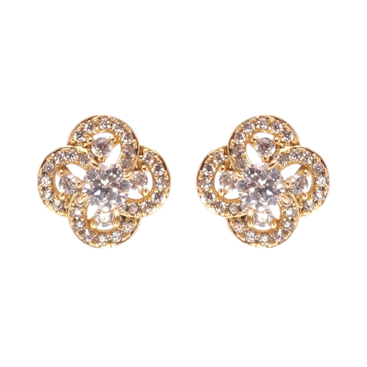 Сережки Xuping Позолота 18K пусети Квіточки фото №11