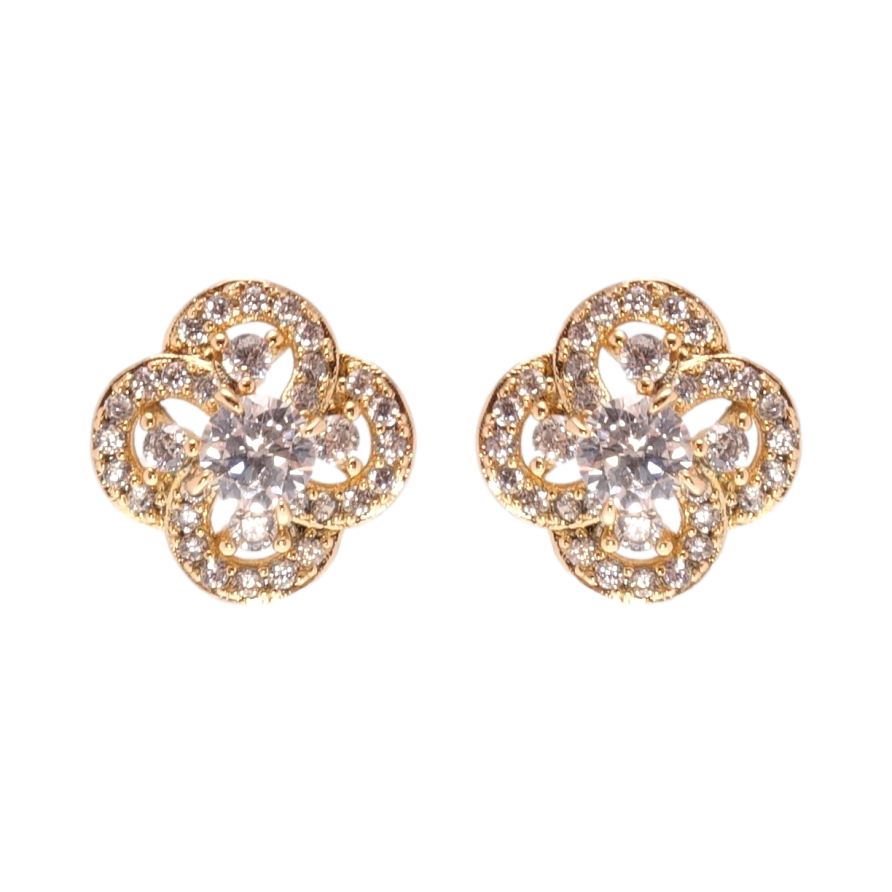 Сережки Xuping Позолота 18K пусети Квіточки фото №1 Сережки Xuping Позолота 18K пусети Квіточки фото №1