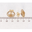 Сережки Xuping Позолота 18K пусети Інкрустація цирконій ø 14мм фото №2