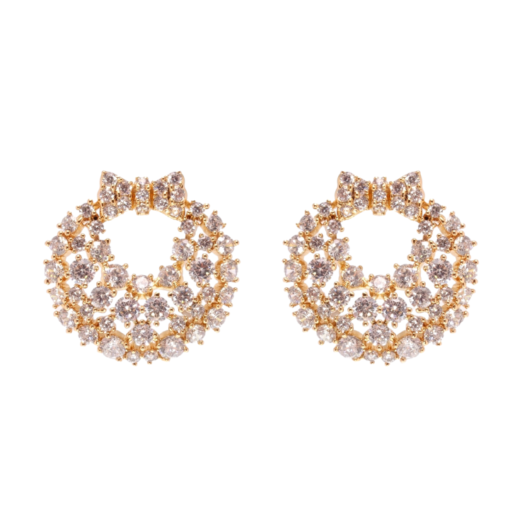 Серьги Xuping Позолота 18K пусеты Инкрустация цирконием фото №7