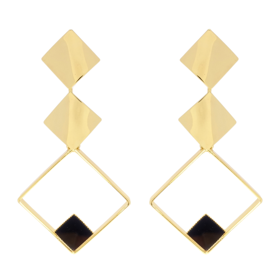 Серьги Xuping Позолота 14K пусеты Ромбовые подвески фото №1 Серьги Xuping Позолота 14K пусеты Ромбовые подвески фото №1