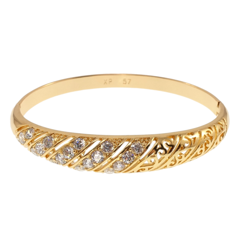 Браслет Xuping Позолота 18K Інкрустація цирконієм ø 5,7см фото №1