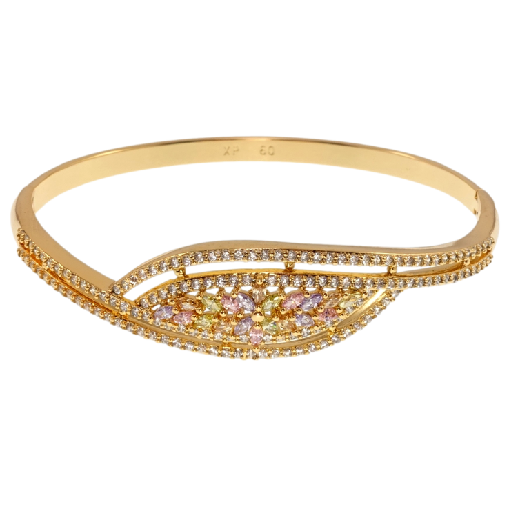 Браслет Xuping Позолота 18K Инкрустация цирконием с цветными фианитами ø 6см фото №22 Браслет Xuping Позолота 18K Инкрустация цирконием с цветными фианитами ø 6см фото №22