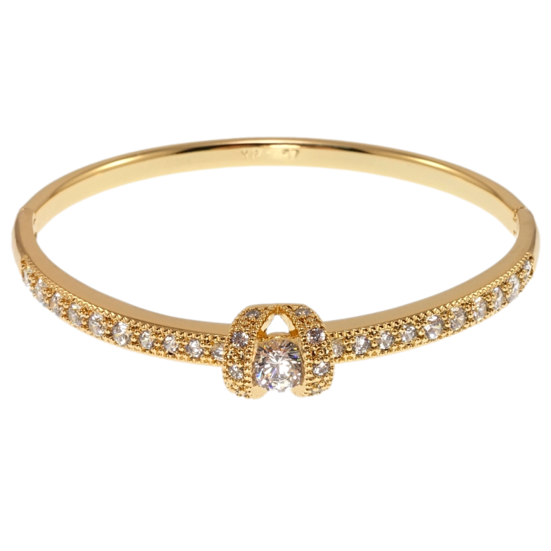 Браслет Xuping Позолота 18K Інкрустація цирконієм ø 5,7см фото №1