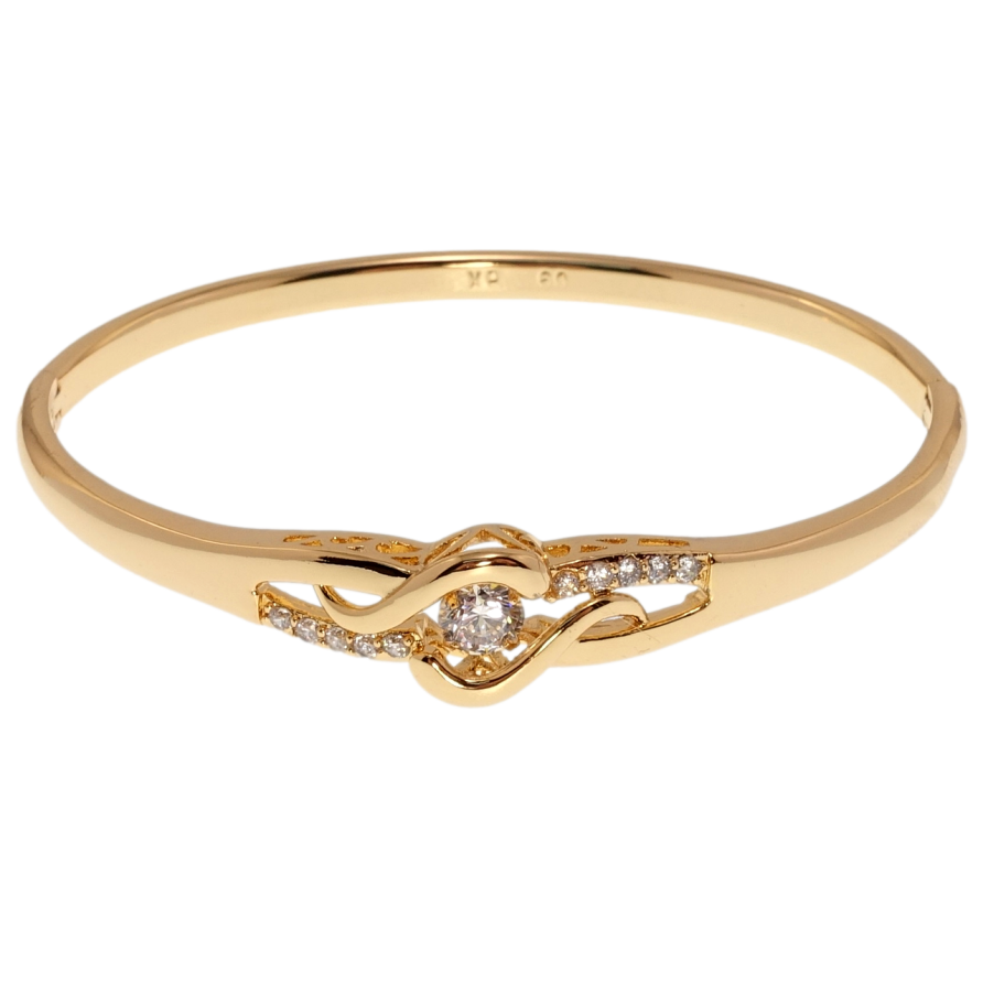 Браслет Xuping Позолота 18K Танцюючий кристал ø 6см фото №1 Браслет Xuping Позолота 18K Танцюючий кристал ø 6см фото №1