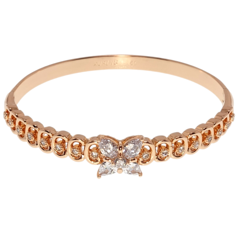 Браслет Xuping Позолота РО Инкрустация цирконием ø 6см фото №1