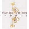 Сережки Xuping QQMM Позолота 14K пусети Сердечки з перламутровими вставками фото №2