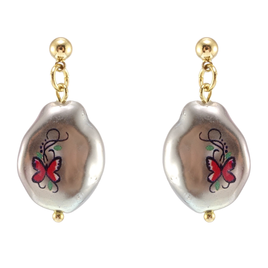 Серьги Xuping QQMM Позолота 14K пусеты Подвески из пластика с узором фото №1 Серьги Xuping QQMM Позолота 14K пусеты Подвески из пластика с узором фото №1