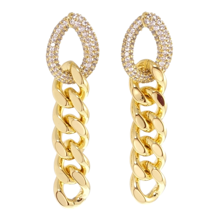 Серьги Xuping QQMM Позолота 14K пусеты Цепочка с цирконием на одну сторону фото №16 Серьги Xuping QQMM Позолота 14K пусеты Цепочка с цирконием на одну сторону фото №16