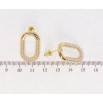 Сережки Xuping QQMM Позолота 14K пусети Овали з перлинами фото №2