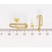 Серьги Xuping QQMM Позолота 14K пусеты Инкрустация цирконием фото №2 Серьги Xuping QQMM Позолота 14K пусеты Инкрустация цирконием фото №2