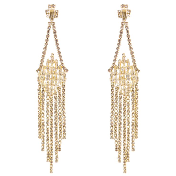 Сережки Xuping QQMM Позолота 14K пусети Підвіски з інкрустацією цирконієм фото №19