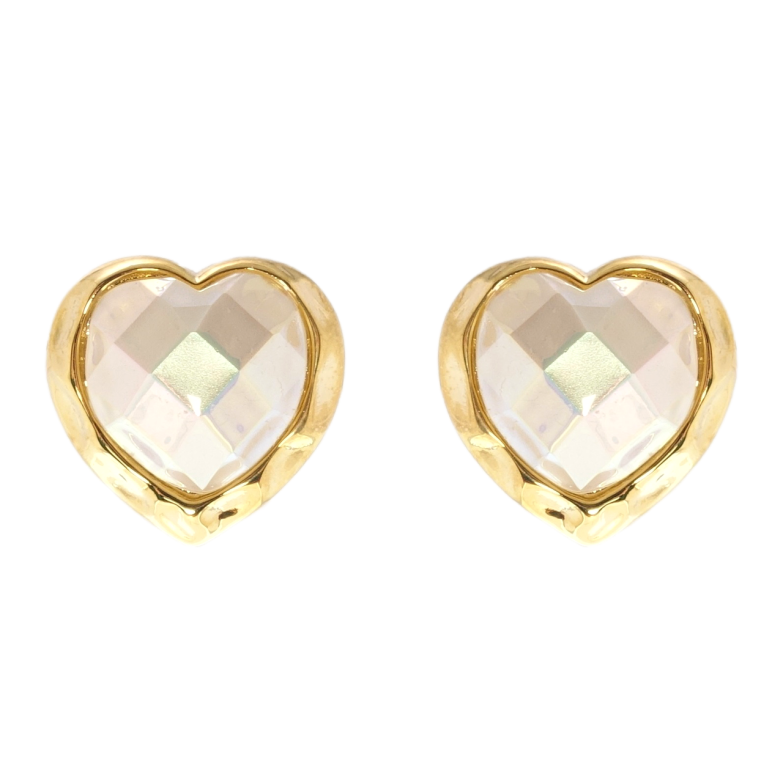 Сережки Xuping QQMM Позолота 14K пусети Сердечки з перламутровими вставками фото №3