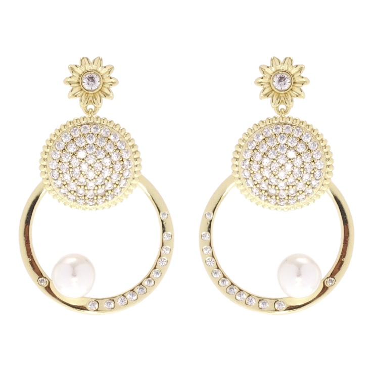 Сережки Xuping QQMM Позолота 14K пусети Підвіски інкрустація цирконієм фото №23