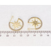 Серьги Xuping QQMM Позолота 14K пусеты Звезды инкрустация цирконием и жемчужинами фото №2