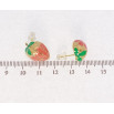Сережки Xuping QQMM Позолота 14K пусети Ягідки з емаллю фото №2 Сережки Xuping QQMM Позолота 14K пусети Ягідки з емаллю фото №2