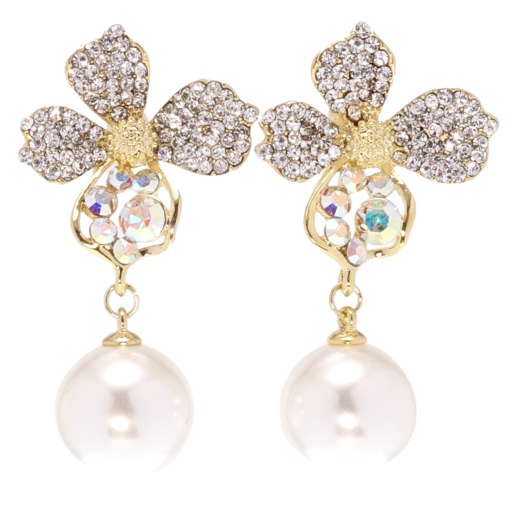 Сережки Xuping QQMM Позолота 14K пусети Квіточки фото №4 Сережки Xuping QQMM Позолота 14K пусети Квіточки фото №4