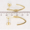 Сережки Xuping QQMM Позолота 14K пусети Скоби з цирконієм фото №2