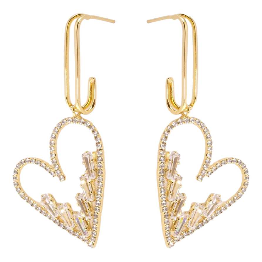 Серьги Xuping QQMM Позолота 14K пусеты Сердечки фото №1 Серьги Xuping QQMM Позолота 14K пусеты Сердечки фото №1