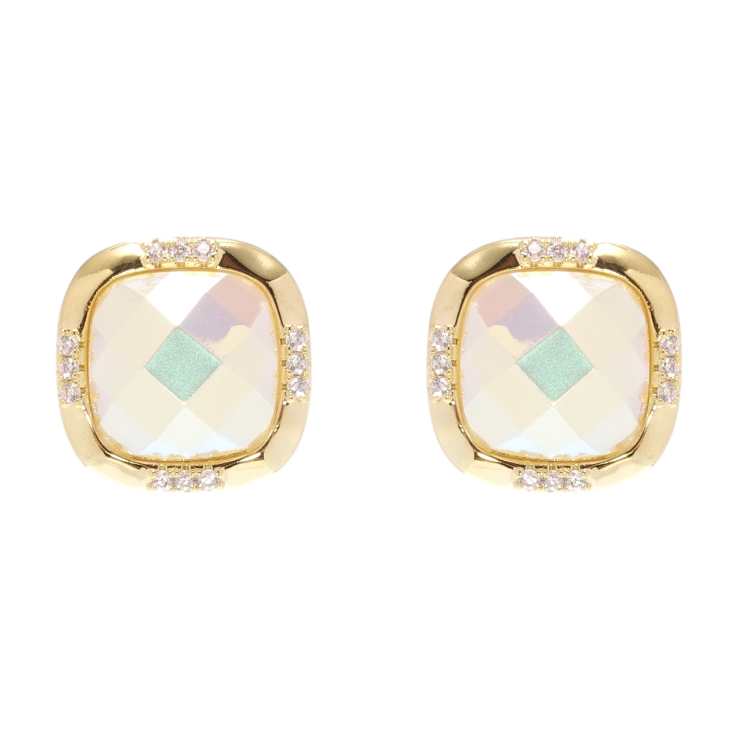 Сережки Xuping QQMM Позолота 14K пусети Перламутрові вставки 18х18мм фото №14