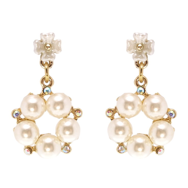 Сережки Xuping QQMM Позолота 14K пусети Перлинні підвіски фото №10