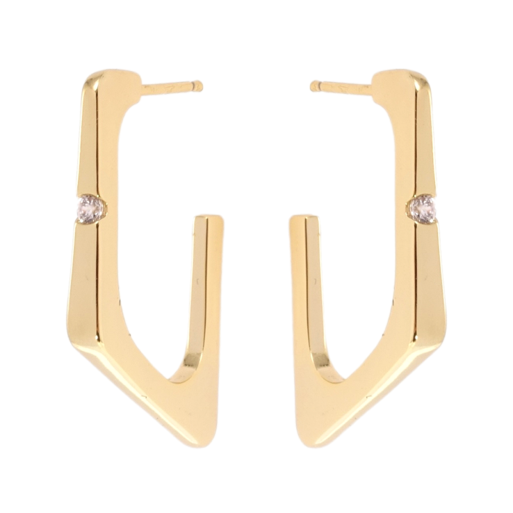 Сережки Xuping QQMM Позолота 14K пусети Фігурні із вставкою цирконій фото №21