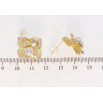 Сережки Xuping QQMM Позолота 14K пусети Квіточки інкрустація цирконієм фото №2