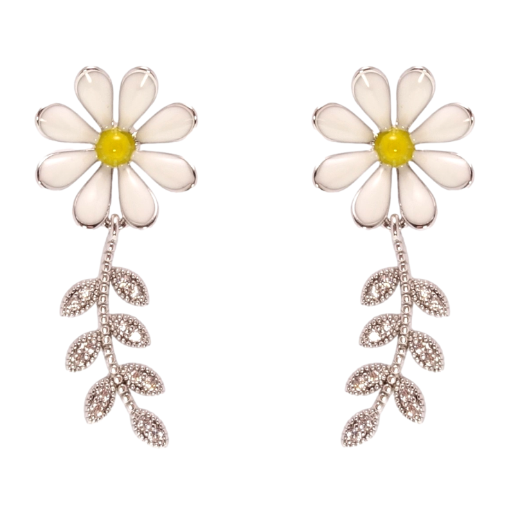 Сережки Xuping QQMM Родій пусети Ромашки фото №17