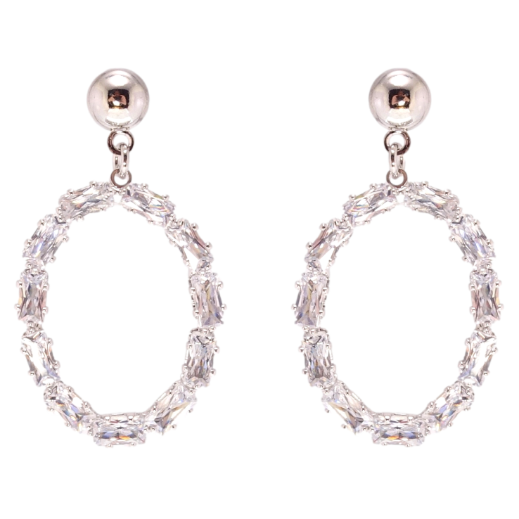 Сережки Xuping QQMM Родій пусети Підвіски з фіанітами фото №21