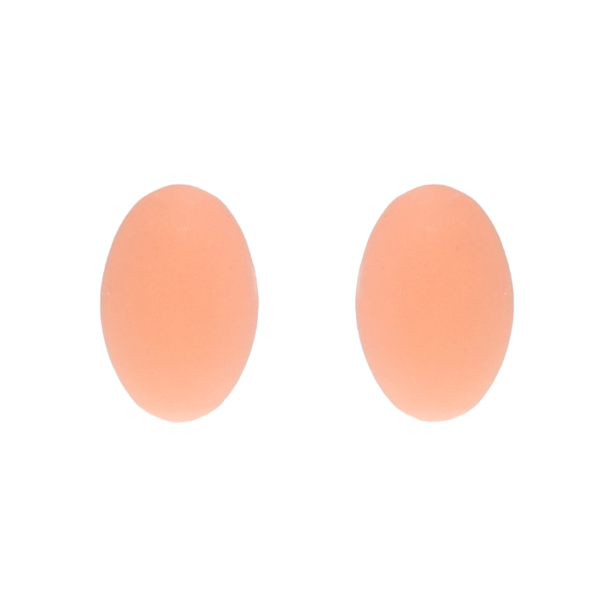 Серьги Xuping QQMM Родий пусеты Овальные с покрытием Soft-touch фото №1