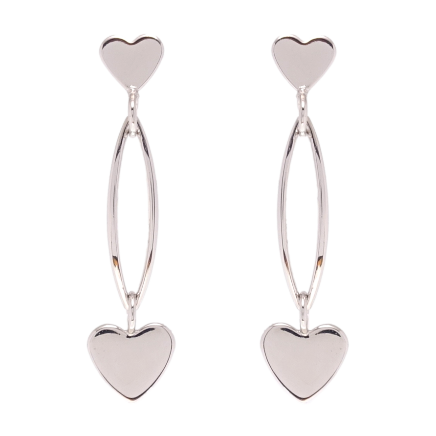 Сережки Xuping QQMM Родій пусети Сердечки фото №1