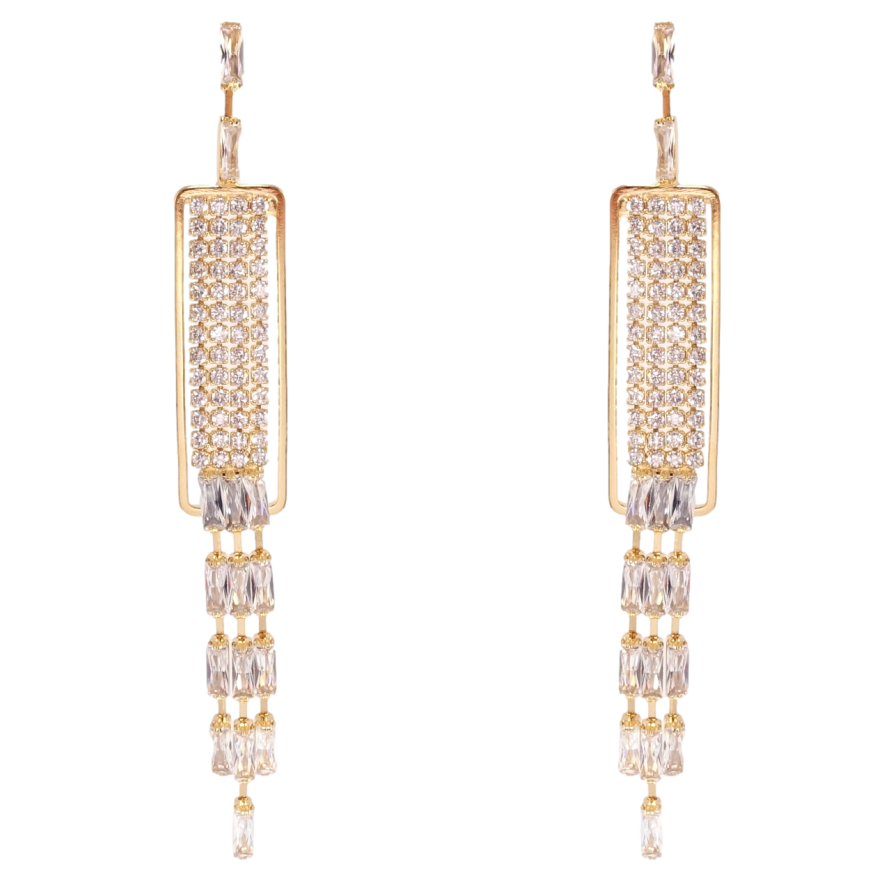 Серьги Xuping QQMM Позолота 18K пусеты Подвески инкрустация цирконием фото №1 Серьги Xuping QQMM Позолота 18K пусеты Подвески инкрустация цирконием фото №1