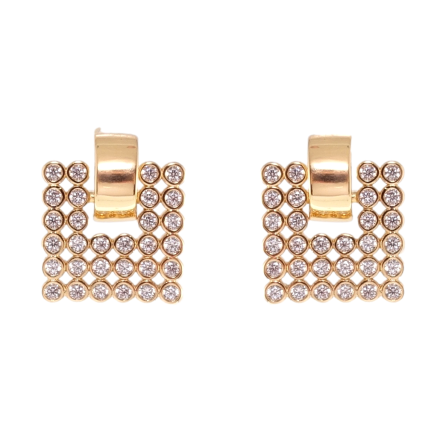 Сережки Xuping QQMM Позолота 18K пусети Інкрустація цирконієм фото №1