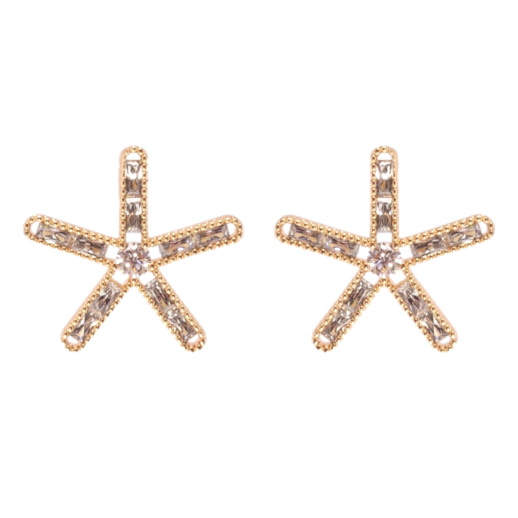 Серьги Xuping QQMM Позолота 18K пусеты Инкрустация цирконием фото №10