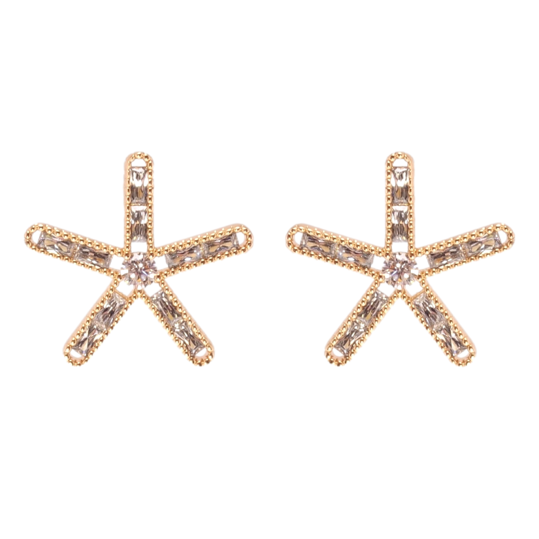 Сережки Xuping QQMM Позолота 18K пусети Інкрустація цирконієм фото №1