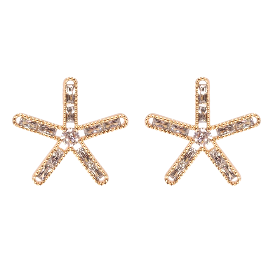 Сережки Xuping QQMM Позолота 18K пусети Інкрустація цирконієм фото №1