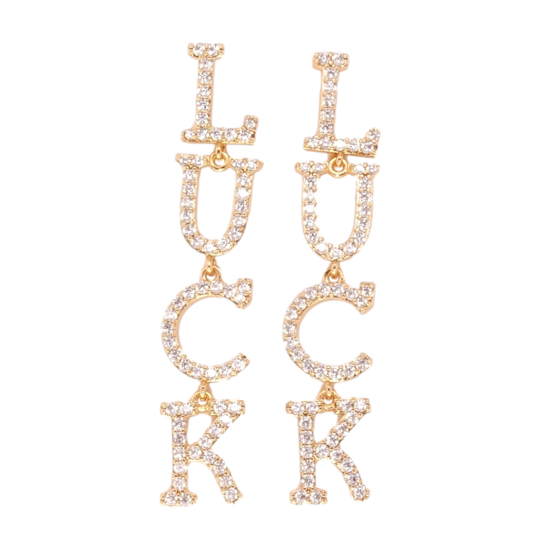 Серьги Xuping QQMM Позолота 18K пусеты Luck инкрустация цирконием фото №1 Серьги Xuping QQMM Позолота 18K пусеты Luck инкрустация цирконием фото №1