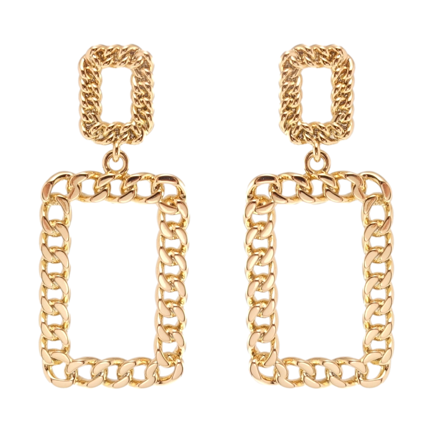 Серьги Xuping QQMM Позолота 18K пусеты Подвески узор цепочка фото №1 Серьги Xuping QQMM Позолота 18K пусеты Подвески узор цепочка фото №1